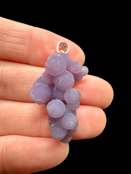 Silber Traubenchalcedon Anhänger