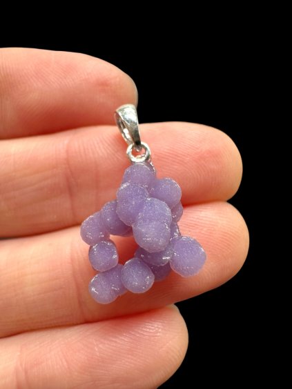 Silber Traubenchalcedon Anhänger