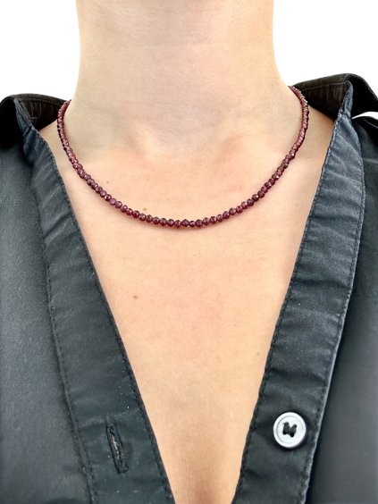 Garnet necklace 45 cm (3,5mm)