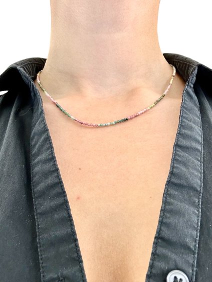 Tourmaline necklace 45 cm (2mm)