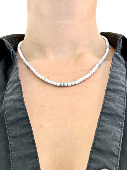 Halskette aus Owyhee Opal 4 mm – Facettierte Perlen