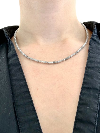 Zircon necklace 45 cm (3,5mm)