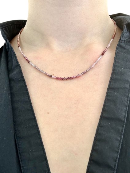 Mehrfarbiges Spinell-Halskette 2 mm – Facettierte Perlen