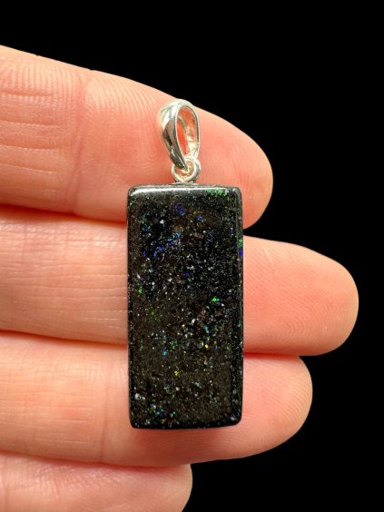 Silver pendant from Australian opal