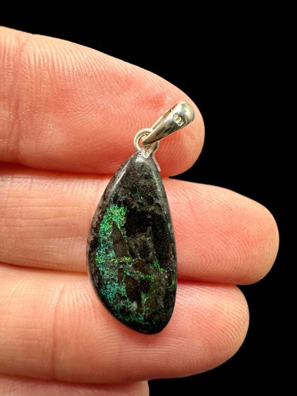 Silver pendant from Australian opal