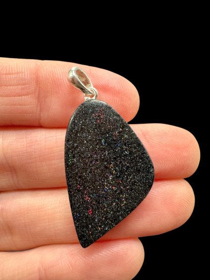 Silver pendant from Australian opal