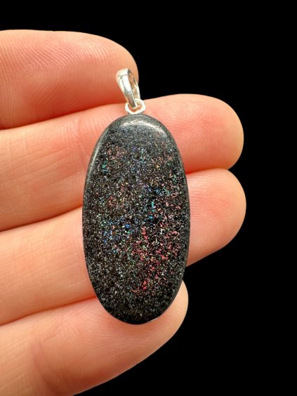 Silver pendant from Australian opal