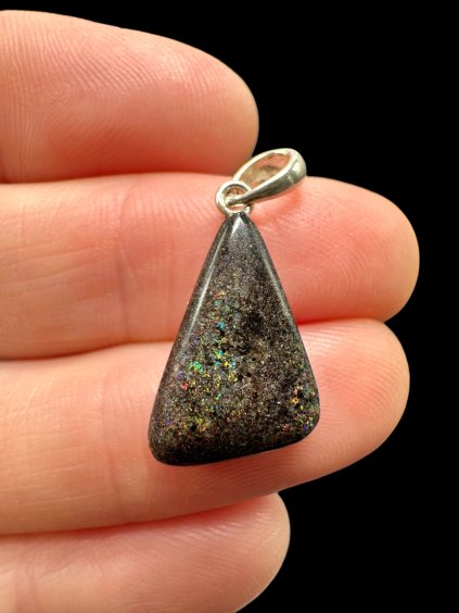 Silver pendant from Australian opal