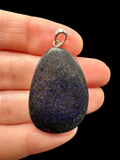 Silver pendant from Australian opal