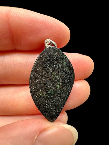 Silver pendant from Australian opal