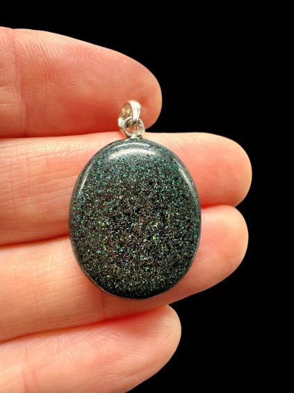 Silver pendant from Australian opal
