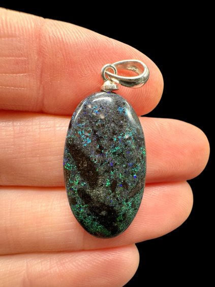 Silver pendant from Australian opal