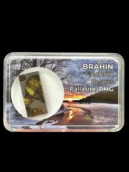 Meteorit Pallasit Brahin 2,1g – Extra kvalita – Bělorusko