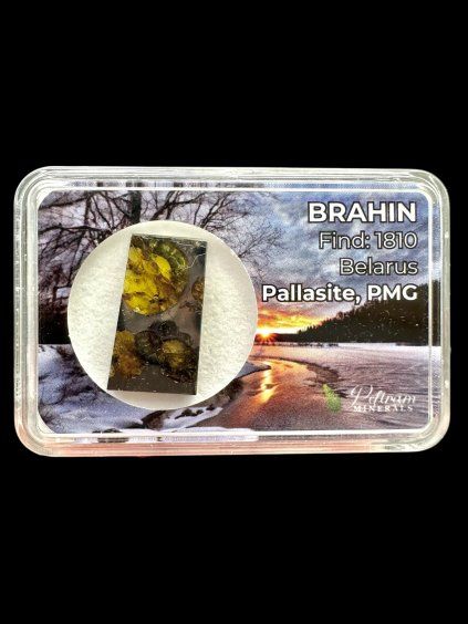 Meteorit Pallasit Brahin 3g – Extra kvalita – Bělorusko