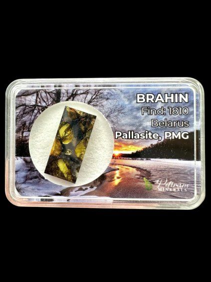 Meteorit Pallasit Brahin 2,1g – Extra kvalita – Bělorusko