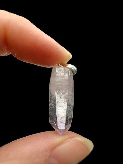 Silver pendant made of amethyst