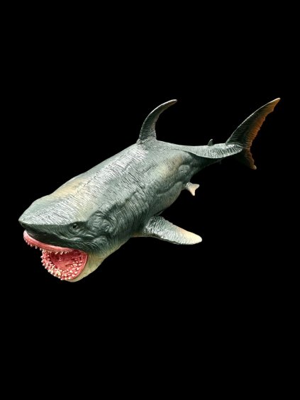 Plastic model of a megalodon