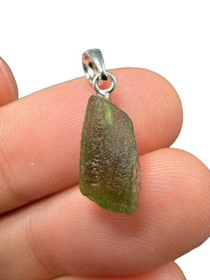 Silver moldavite pendant 0,8g