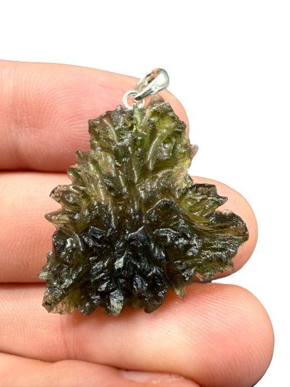 Silver moldavite pendant 4,38g