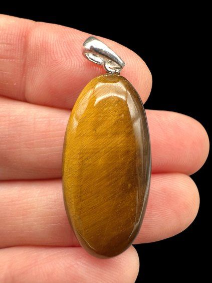 Silver tiger's eye pendant