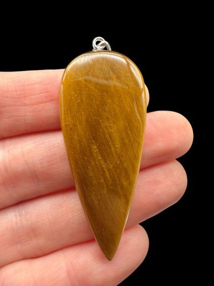 Silver tiger's eye pendant