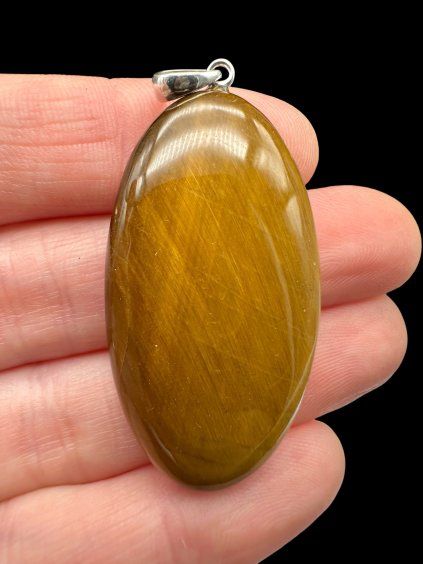 Silver tiger's eye pendant