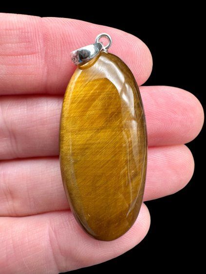 Silver tiger's eye pendant