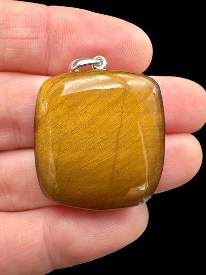 Silver tiger's eye pendant