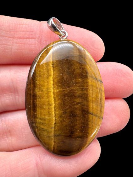 Silver tiger's eye pendant