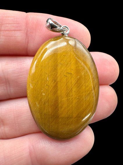 Silver tiger's eye pendant