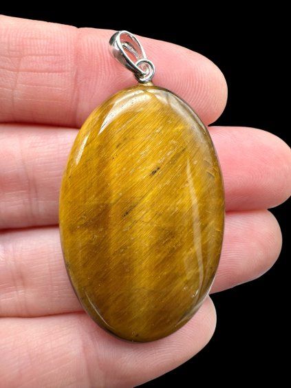Silver tiger's eye pendant