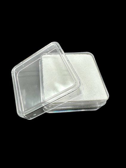 White sqaure box for mineral samples