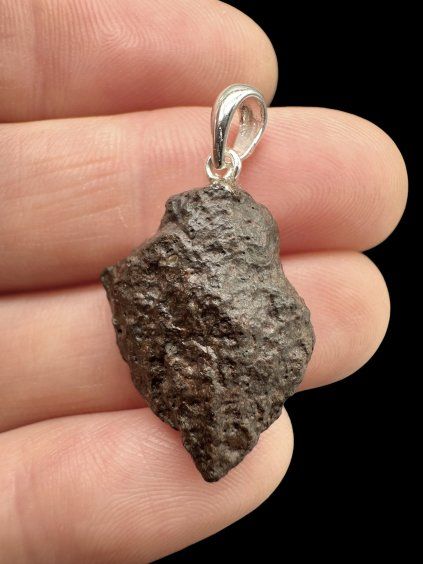 Silberanhänger mit Steinmeteorit NWA X 3,2g