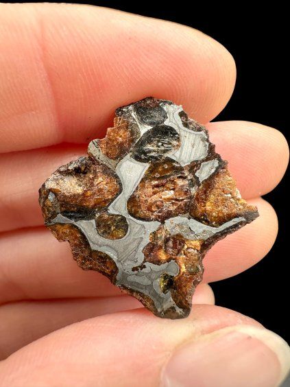 Meteorit Pallasit Sericho 7,2g / koncový řez – Keňa