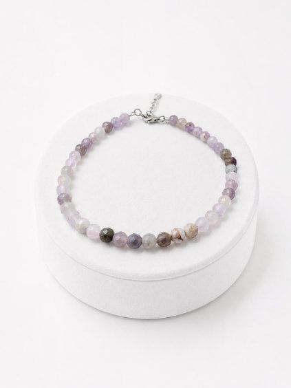 Amethyst bracelet – Faceted  4,5 mm Beads – 925 Silver Clasp