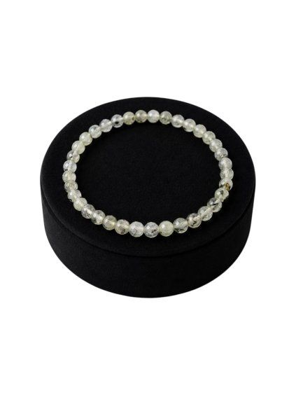 Armband aus Prehnit 4 mm – Facettierte Perlen