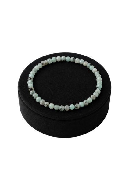 Amazonite bracelet 3 mm – Faceted Beads