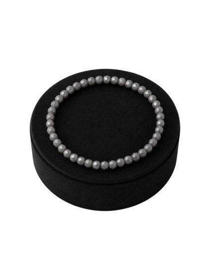 Armband aus Hematit 3 mm – Facettierte Perlen