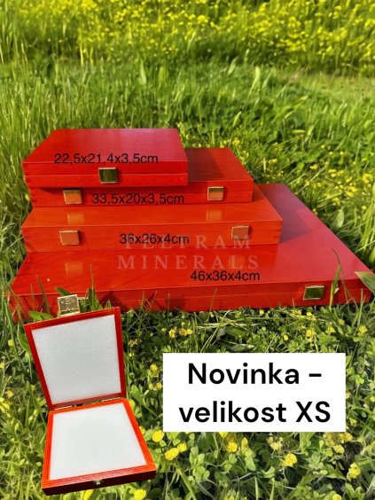 Kazeta/krabička na vltavíny a minerály či šperky