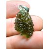 Silver moldavite pendant