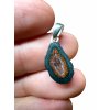 Silver pendant from Tabasco Agate Geode