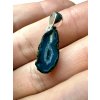 Silver pendant from Tabasco Agate Geode