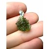 Silber Moldavit Anhänger 1,8g