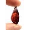 Silver amber pendant