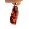 Silver amber pendant