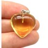 Silver amber pendant