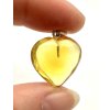 Silver amber pendant