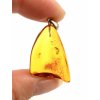 Silver amber pendant