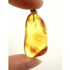 Silver amber pendant