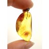 Silver amber pendant